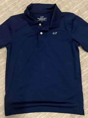 Vineyard Vines Boys Performance Polo - Navy (Size 6)